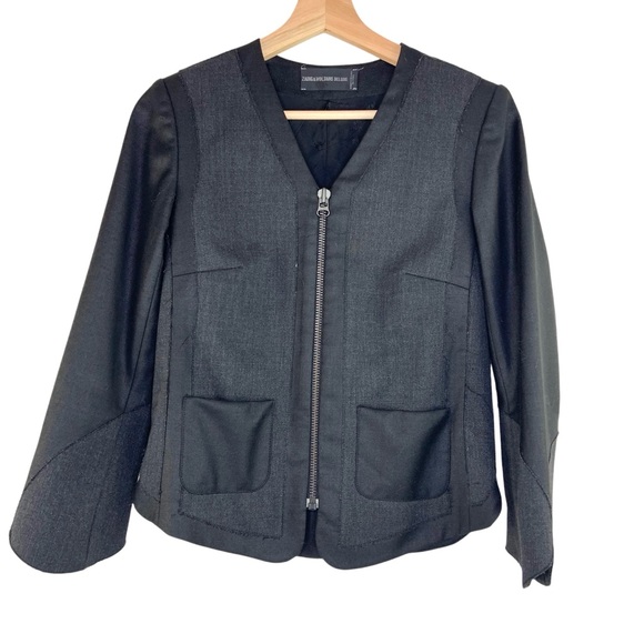 Zadig & Voltaire Deluxe Zip Front Blazer Jacket - Picture 1 of 6